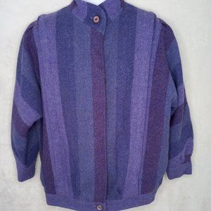 Avoca Collection Ireland Irish Purple Wool Jacket (M)